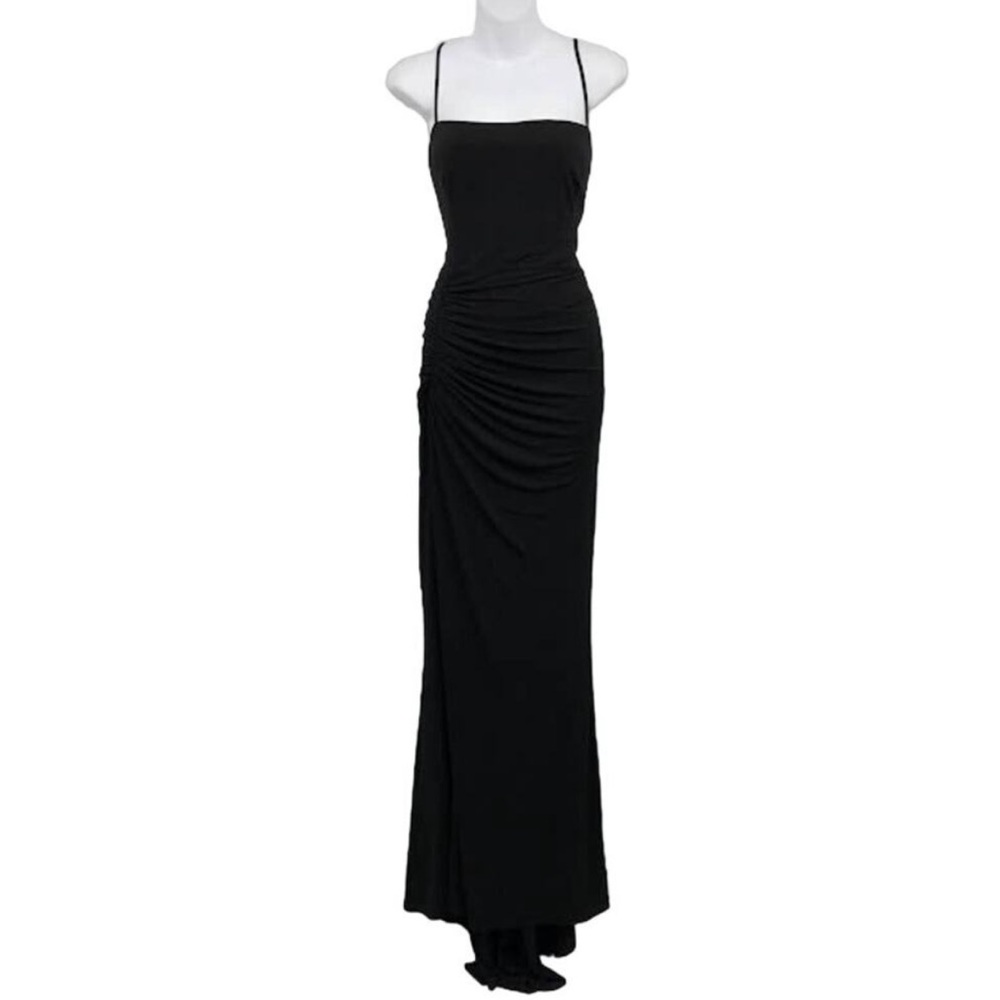 NWT Katie May - Black Great Kate Gown with Front Slit Size 12 / XL